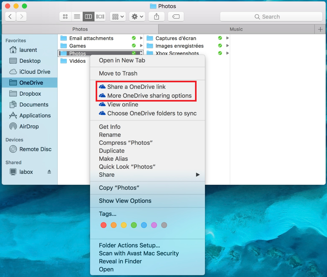 onedrive folder for multiple mac users